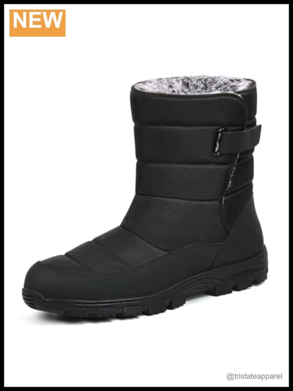 Steel Toe Winter Snow Boots Insulated Slip On Work Safety